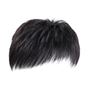 New Men Hairpiece Stylish Men Wig Natural-looking Men’s Synthetic Hair Wig for Spots Gray Hair Coverage Short Straight Hairpiece