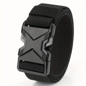 New Quick Release Metal Pluggable Buckle Men Belt Breathable Elastic Outdoors Belts For Men Elastic Pants Belt