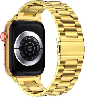 for Apple Watch Band Ultra 1/2 49mm 7 8 9 45mm 41mm Stainless Steel Strap for iWatch 6 5 4 3 44mm 42mm 41mm 38m Golden Wristband
