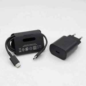 25W USB Type C Super Fast Charger European for Samsung Galaxy S23 S22 S21 S20 Ultra Plus A53 A52 with3.3ft Charging Cable(black)