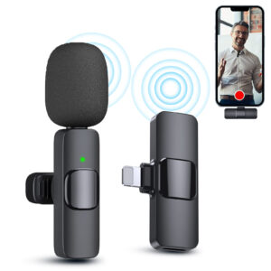 New Wireless Lavalier Microphone Portable Audio Video Recording Mini Mic for iPhone Android Live Broadcast Gaming Phone Mic
