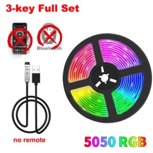 LED Strip for Room Decoration TV Backlight Bluetooth Remote LED 1m 2m 3m 4m 5m RGB Tape LED Strip Light 5050 Color for Christmas