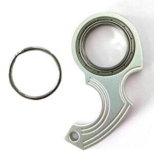 Keychain Fidget Spinner Anxiety Stress Relief Toys Revolve Fingertip Keyring Cool Relieving Boredom Adults & Kids Birthday Gifts