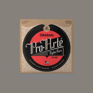 EJ49 Nylon Classical Guitar Strings Silver Plated Wound Black Nylon Core Normal Tension Rich In Tone Music Lovers’ First Choice