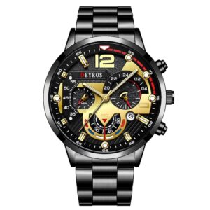 Luxury Fashion Mens Watches Stainless Steel Quartz Wristwatch Calendar Luminous Clock Men Business Casual Watch Reloj Hombre