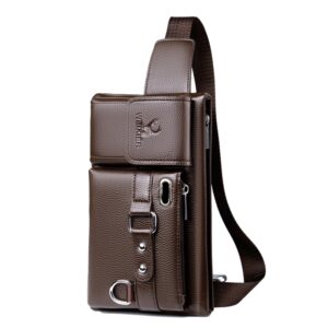 WEIXIER Brand Unisex Single-Shoulder Multi-Function Sports Running Large-Capacity Waist Men’s Chest Bag Casual Messenger Wallet