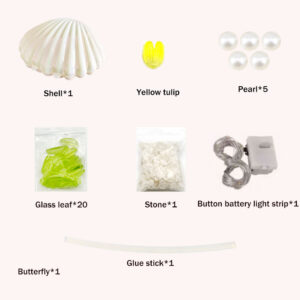 Shell Tulip Night Lamp Handmade DIY Home Decor Bedroom Atmosphere Light Girl Mother Girlfriend Birthday Gift Valentine’s Day