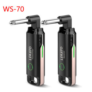 LEKATO Transmitter Receiver WS-70 Wireless Guitar System Built-In Rechargeable Audio Guitar Wireless System 70 Channels 40M