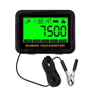 Moto Inductive Digital Tachometer SVC TOT JOBEngine Hour Meter Gauge Backlight Resettable RPM for Gasoline Motorcycle Lawn Mower