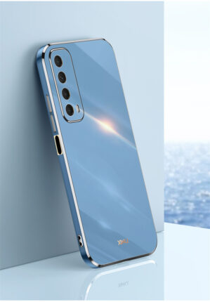 Huawei P Smart 2021 PPA LX1 LX2 केस 6D प्लेटिङ सिलिकॉन TPU शकप्रूफ ब्याक कभर म्याट फोन केस Huawei P स्मार्ट 2021 को लागि