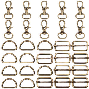 KRABALL 30PCS Adjuster Buckle Belt Key Chain Slide Buckle Middle Center Bar for Bag Strap Belt Webbing and Leather Strap Making