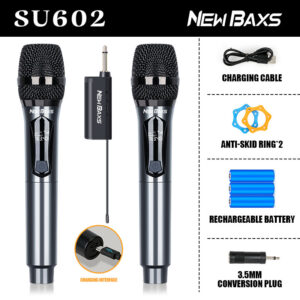 Wireless Microphone 2 Channels UHF Professional Handheld Mic Micphone For Party Karaoke Professional Church Show Meeting
