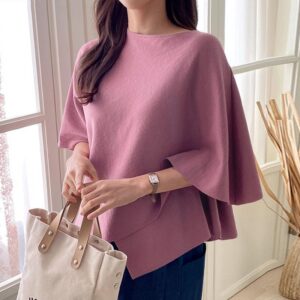 ZANZEA Women Fashion Blouse Chic 3/4 Sleeve Ruffle Hem Top Shirt 2024 Summer Round Neck Loose Blusa Elegant Irregular Work Tunic