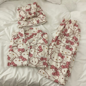 Anime Sanrio Short Pajamas Hello Kitty Kuromi Kawaii Cartoon Loose Sleepwear Pajamas Sets Short Clothes Girl Birthday Gifts