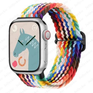Braided Solo Loop For Apple watch Ultra band 40mm 44mm 41mm 38mm 49mm 45mm Elastic Nylon bracelet iWatch series 9 8 7 3 se strap