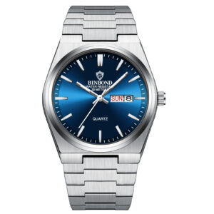 BINBOND Luxury Watch for Man Elegant Date Week Waterproof Luminous Men Watch Quartz Stainless Steel Sports Men’s Watches reloj