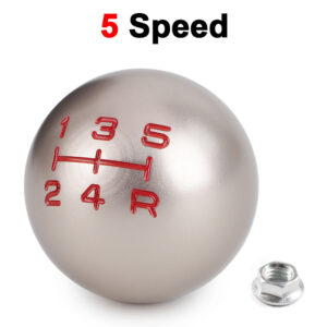 Gear Shift Knob Aluminum 5/6 Speed JDM Matte Ball Shape for Honda Civic FD2 FN2 EP3 TYPE R DC2 DC5 Fit City M10*1.5 Shifter Knob