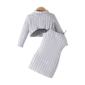 Newborn Baby Girls Clothes Set 6Months-3Years old Long Sleeve Striped Top and Suspenders Skirt Princess Dresses For Kids Girl