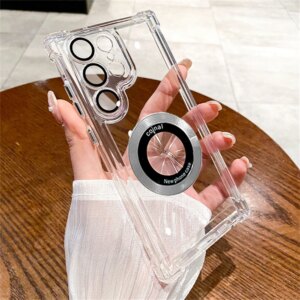 Luxury Magsafe Electroplate Case For Samsung Galaxy S24 Ultra S23 FE S22 Plus S21 Shockproof Transparent Bumper Hard Back Cover