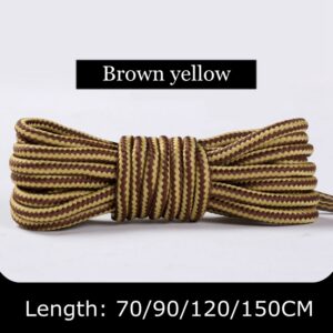 1 Pair Round Shoelaces Martin Boots Shoe Laces Striped Double Color Apply to High Gang Casual Shoes Cotton Shoelace 18 Colors