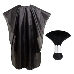 Barber wrap set Waterproof Hair Cutting Cape with Neck Duster Brush – Professional Barber Salon Hairdressing Apron Hair Stylists