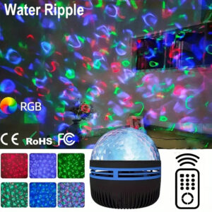 New Galaxy Projection Light LED Water Pattern Starry Sky Lamp Aurora Projector Light Mini Moon Star Night Light for Room Decor