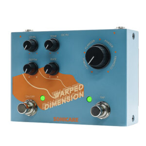 SONICAKE Warped Dimension Digital Modulation Guitar Effects Pedal 4 Mode of Chorus, Flanger, Phaser & Tremolo QDS-03