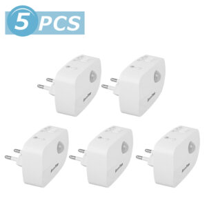 Wireless LED Motion Sensor Night Light Plug In Motion Detector Bedroom Staircase Closet Bedside Night Lamp 220V Battery Powered
