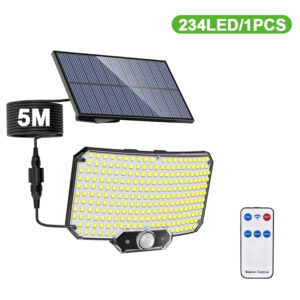 LED Solar Security Lights Motion Sensor Outdoor 234/280/226LED Flood Light IP65 Waterproof Split Wall Lamp Solar Powered 3 Mode