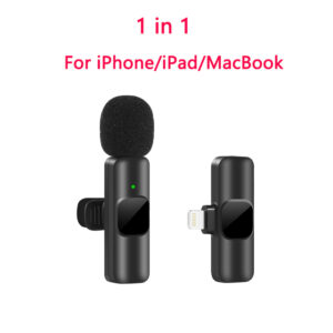 New Wireless Lavalier Microphone Portable Audio Video Recording Mini Mic for iPhone Android Live Broadcast Gaming Phone Mic