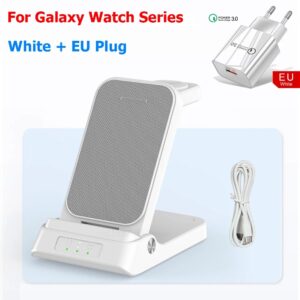 Wireless Charger for Samsung 3 in 1 Fast Charging Station for Samsung Galaxy S24/23/22/21 for Galaxy Watch 6/5/4/3 and Active 2