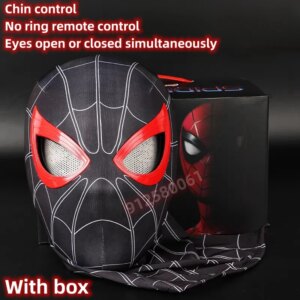 New Spider-man:no Way Home Spider Man Mask Luxury Helmet Rechargeable Remote Eyes Movable Mask Cosplay Decoration Gift Toy Ke