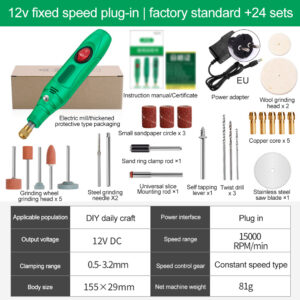 Electric Drill Grinder Engraver Pen Grinder Mini Drill Polishing Electric Rotary Tool Grinding Machine Miniature Household Tool
