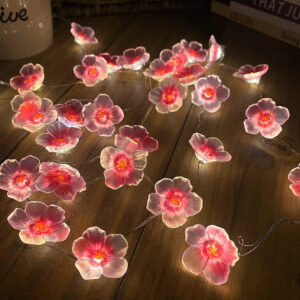 30LEDS Cherry Blossom Fairy String Lights Pink Landscape ligh Flower String Lamps For Outdoor festival Christmas Decorationts