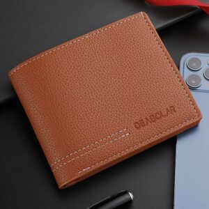 Men New Minimalist Wallet Ultra-thin PU Leather Multi-slot Newly Designed Wallet