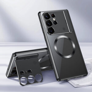 For Samsung Galaxy S24 S22 S21 S23 Ultra Case Metal Aluminum Magnetic Magsafe car phone holder Perfume Protective back Cover