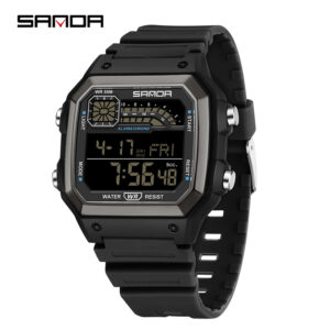 SANDA Outdoor Sport Electronic Chronograph Watch Men Multifunction Watches Alarm Clock Chrono Waterproof LED Digital Wrist watch