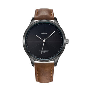 Top Brand Men’s Watches Luxury Metal Case Analog Quartz Watches for Men Leather Belt Simple Business Men Watches Montre Homme