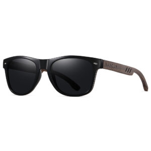 BARCUR Black Walnut Sunglasses for Men Wood Sun Glasses Man Eyeglasses Polarizing Glasses UVA&B Protection Eyewear ECO-Friendly