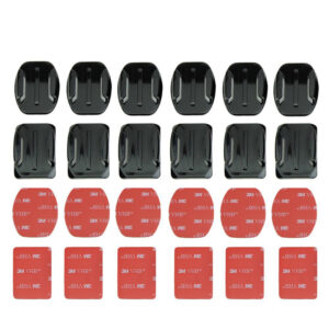 Adhesive Mounts For GoPro 12 9 8 7 5 Curved Flat Mounts Sticky Pads for Go Pro Xiaomi Yi SJCAM Action Camera Helmet Board Car