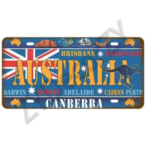 Country Flag Tin Sign Plaque France Spain Germany License Plate For Wall Home Restaurant Craft Bar Decor Metal Sign Mexico USA