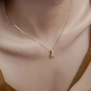 1PCS Simple Personality Geometric Lines Unknown Ring Interlocking Wedding Birthday Party Proposal Gift Collarbone Chain Necklace