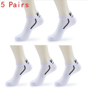 3 Pairs Mens Mesh Breathable Sports Socks Shallow Mouth Spring and Summer Short Tube Socks White Simple Classic Sock