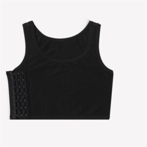 Women Breathable Chest Breast Binder Side Buckle Short Vest Tops Chest Binder Underwear Tank Tops Wireless Chest Wrap Bandage