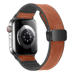 Leather+Silicone Strap For Apple Watch Band 49mm 44mm 45mm 42mm 40mm 41mm 38mm Bracelet Correa IWatch Series 9 8 7 SE 6 Ultra 2