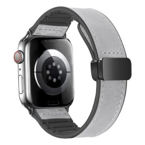 Leather+Silicone Strap For Apple Watch Band 49mm 44mm 45mm 42mm 40mm 41mm 38mm Bracelet Correa IWatch Series 9 8 7 SE 6 Ultra 2