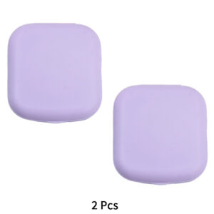 Colorful Contact Lens Case Set With Mirror, Small Portable Immersion Storage Kit, Mini Contact Lenses Box Soak Storage