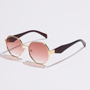 Polygon Metal Sunglasses Women Vintage Frames For Female Sun Glasses Luxury Brand Design Punk Eyeglasses Driving Shades UV400