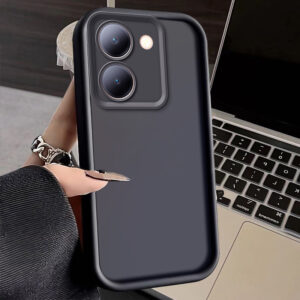 Phone Case For vivo Y02 Y03 Y15S Y17 Y21 Y22S Y27 Y35 Y36 Y75 Y76 Y77 Y78 Y100 5G Lens Cover Candy Color Liquid Silicone Funda