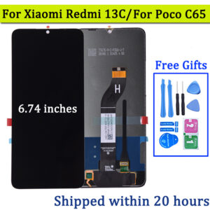 6.74” For Xiaomi Redmi 13C LCD Display With Touch Screen Digitizer Assembly For Xiaomi Poco C65 LCD Replacement